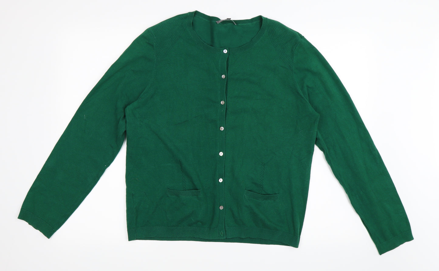 Laura Ashley Womens Green   Cardigan Jumper Size 16