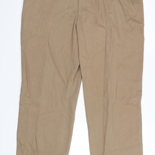 Marks and Spencer Mens Brown   Trousers  Size 38 L29 in