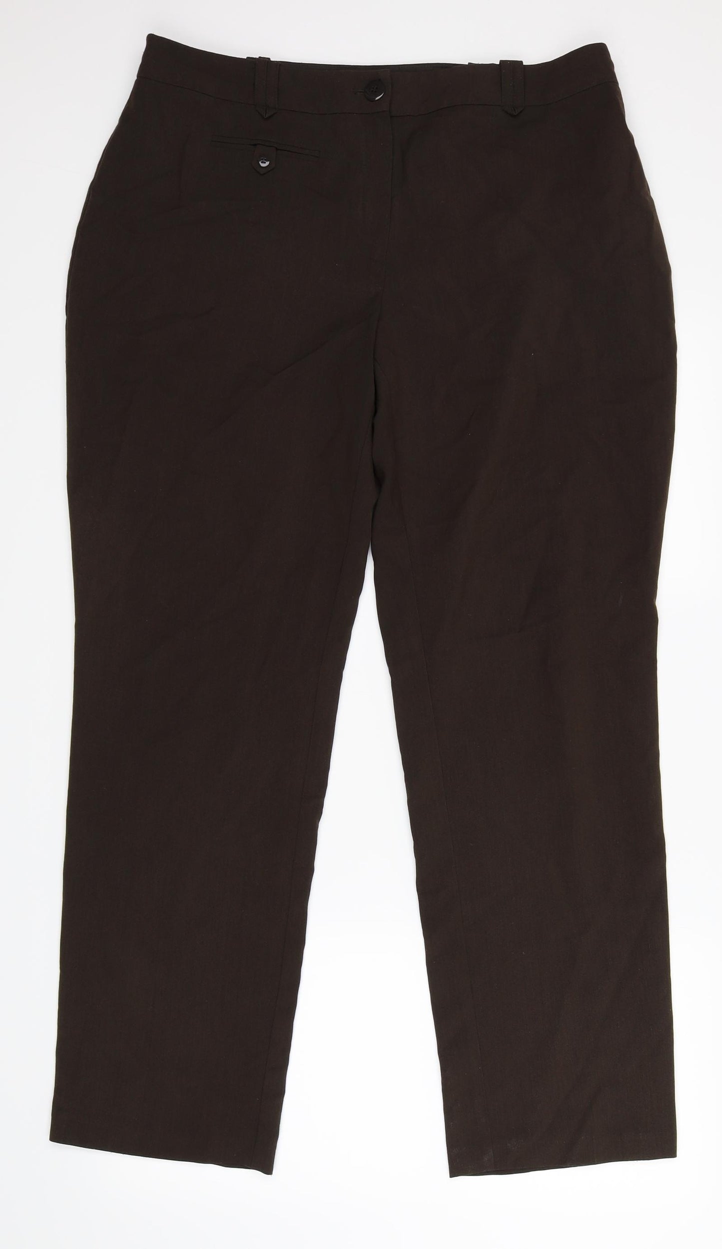 Debenhams Womens Brown   Trousers  Size 16 L30 in