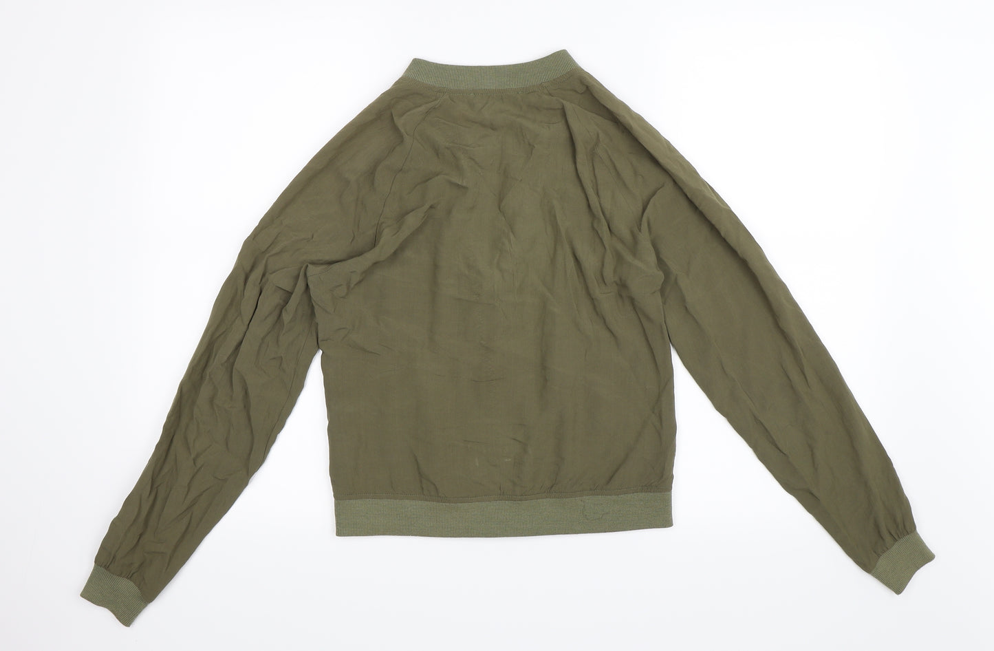 Select Womens Green   Bomber Jacket Jacket Size 8