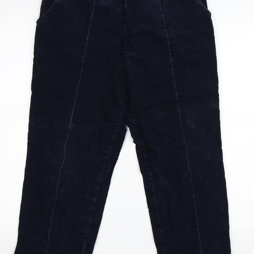 Marks and Spencer Womens Blue  Corduroy Trousers  Size 14 L24 in