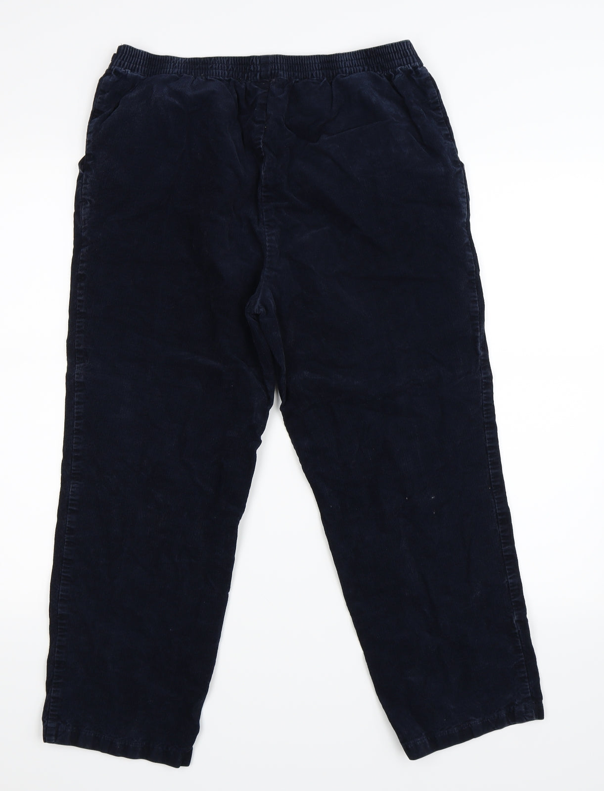 Marks and Spencer Womens Blue  Corduroy Trousers  Size 14 L24 in