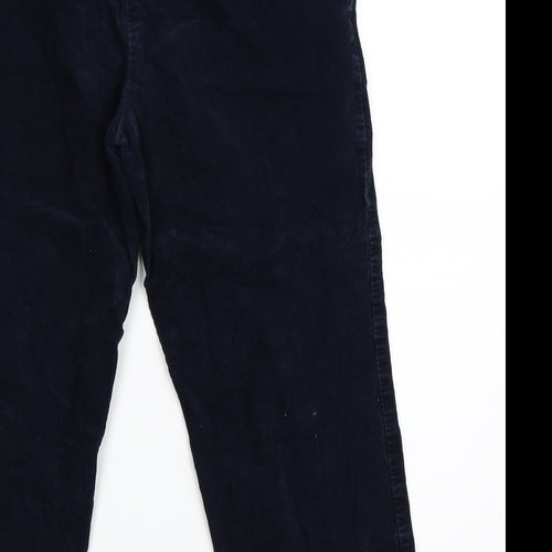 Marks and Spencer Womens Blue  Corduroy Trousers  Size 14 L24 in