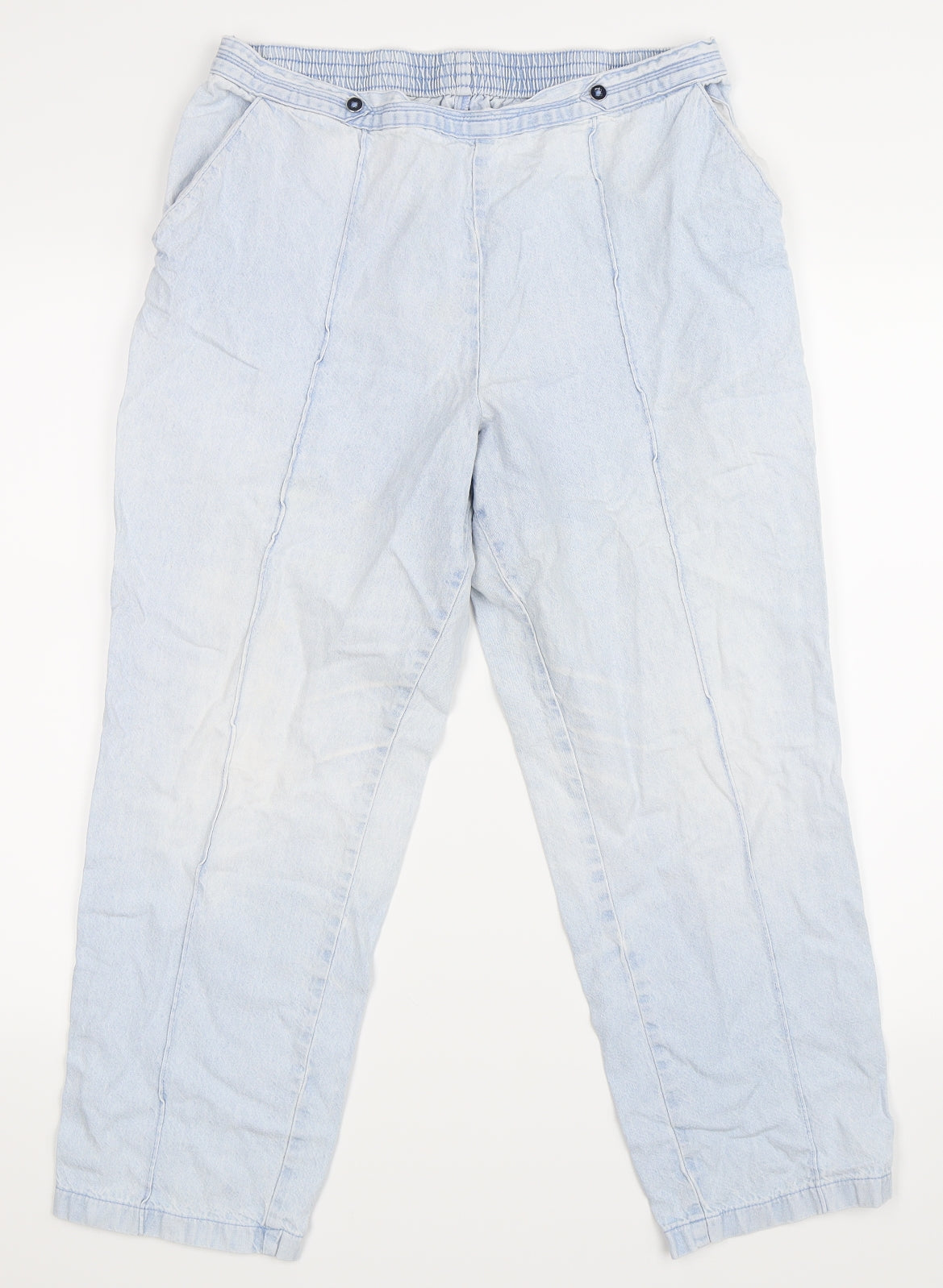 Marks and Spencer Womens Blue  Denim Trousers  Size 14 L24 in