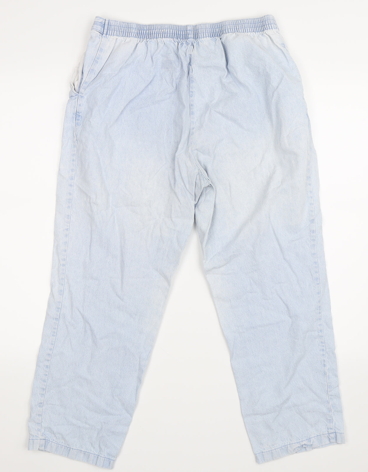Marks and Spencer Womens Blue  Denim Trousers  Size 14 L24 in