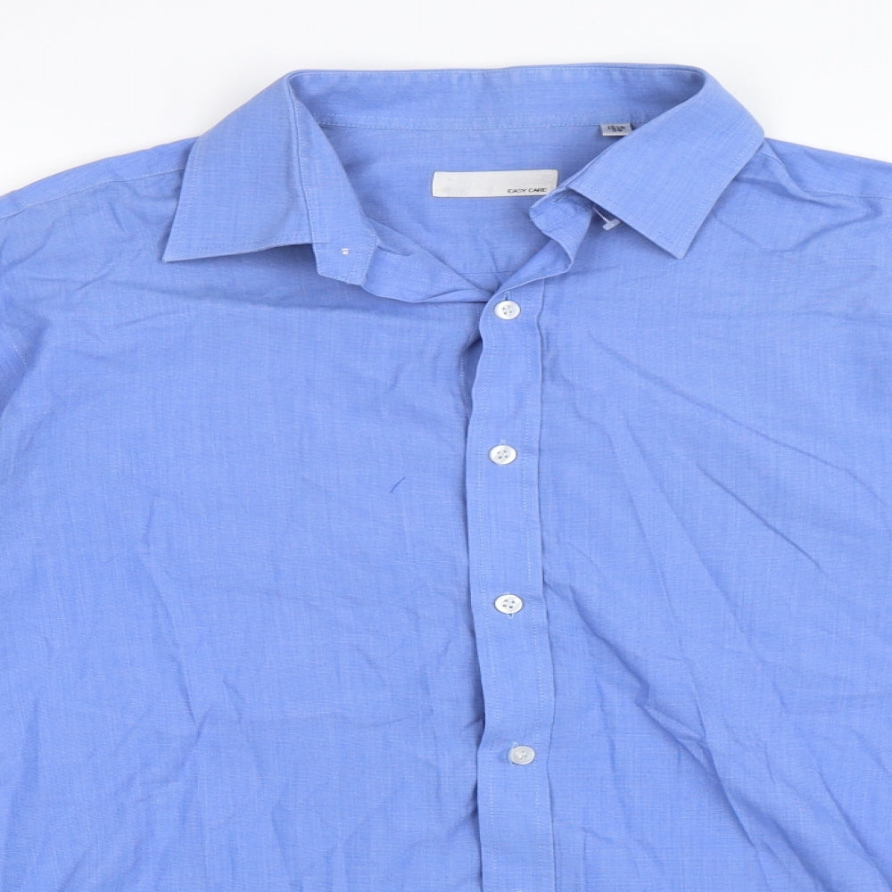 BHS Mens Blue    Button-Up Size 15.5