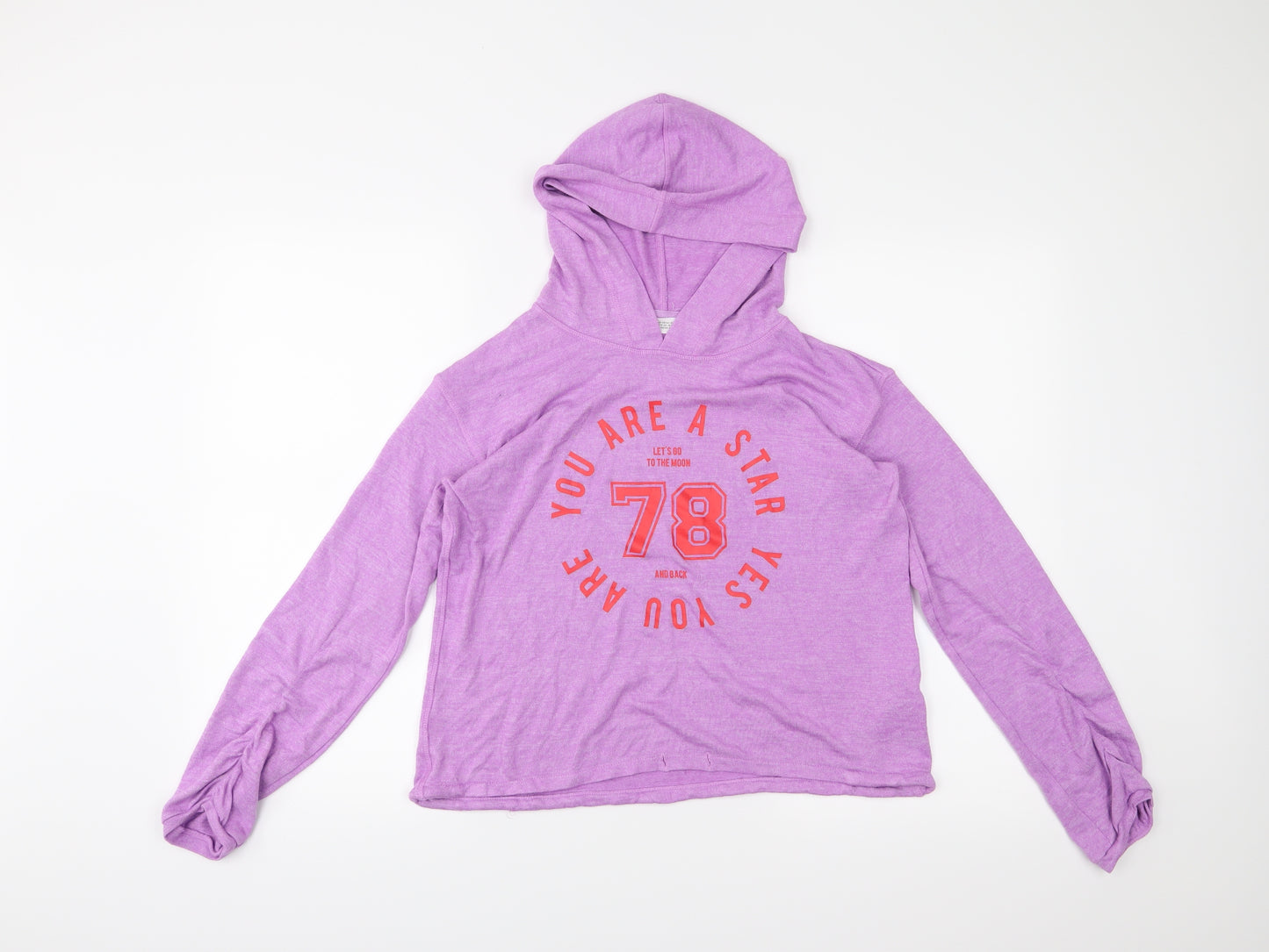 H&M Girls Purple   Pullover Hoodie Size 13-14 Years