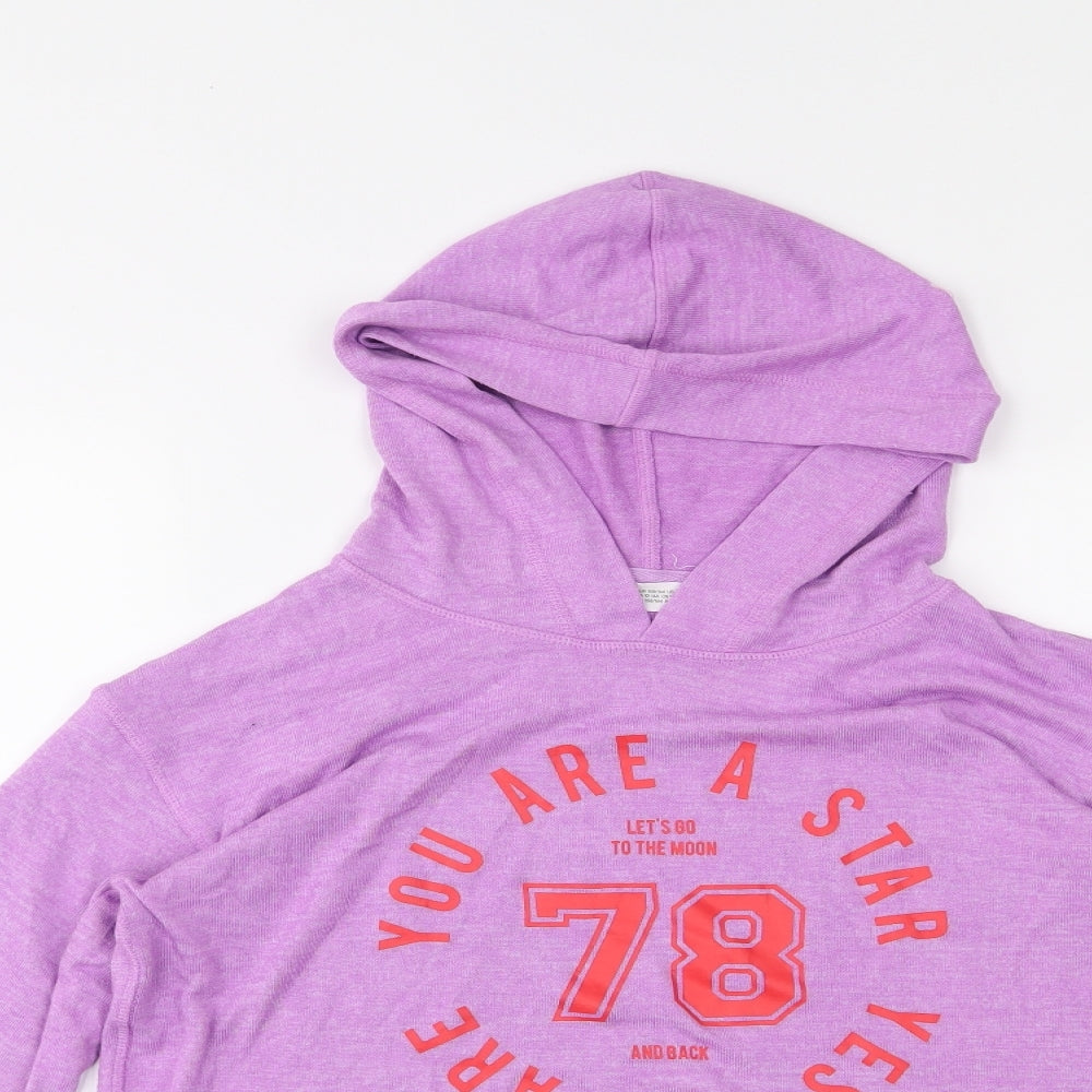 H&M Girls Purple   Pullover Hoodie Size 13-14 Years