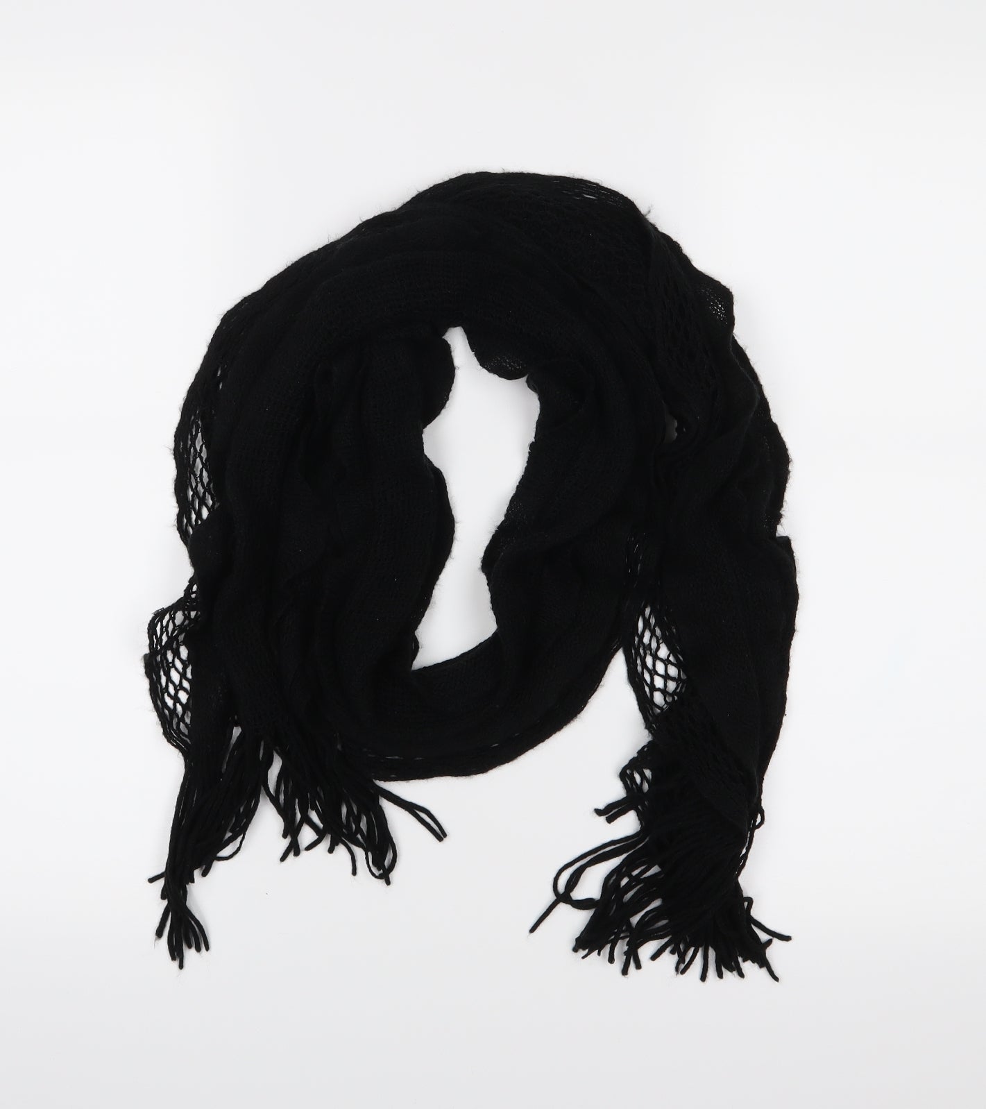 Preworn Womens Black    Scarf