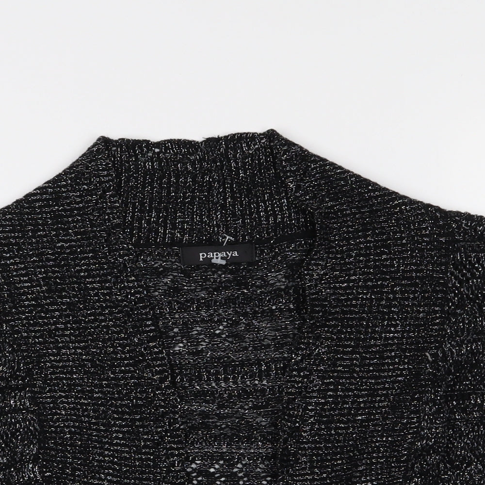 Papaya Womens Black   Cardigan Jumper Size 18