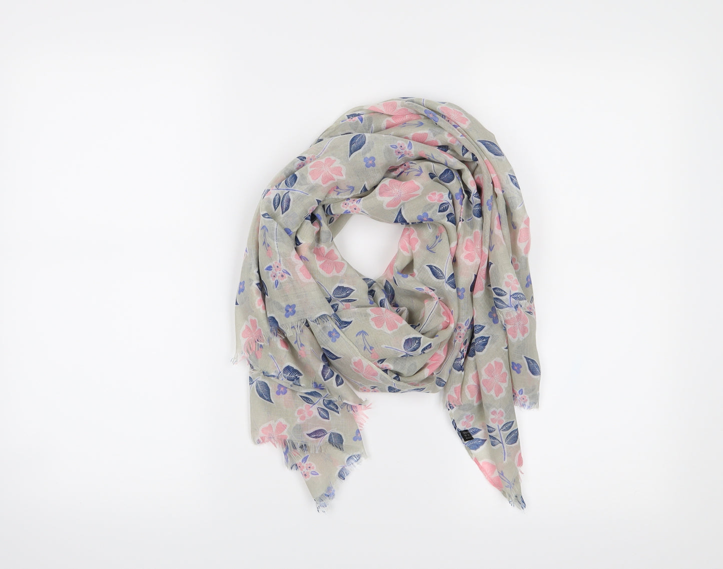 Preworn Womens Grey Floral   Scarf