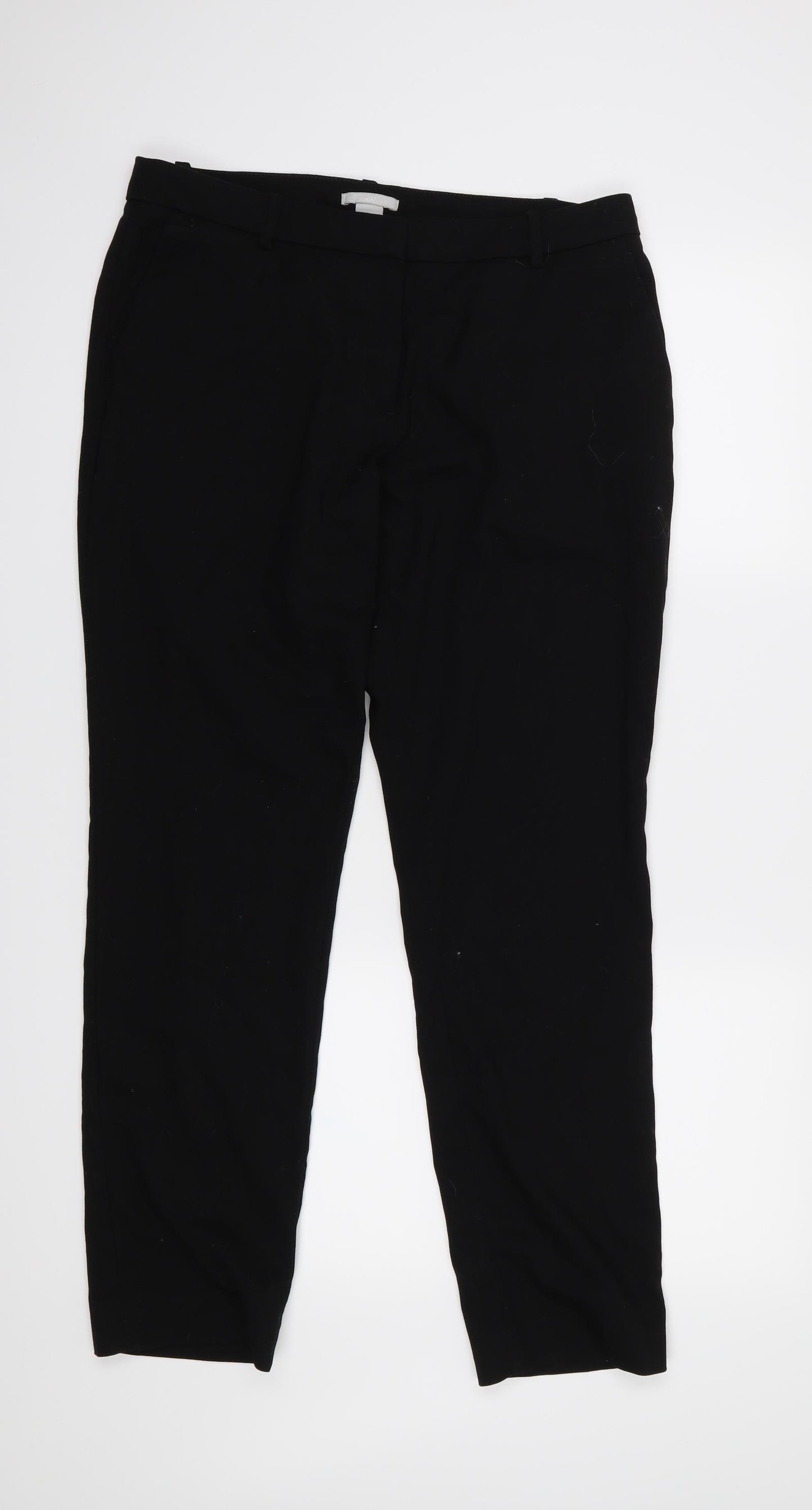 H&M Womens Black   Trousers  Size 12 L29 in