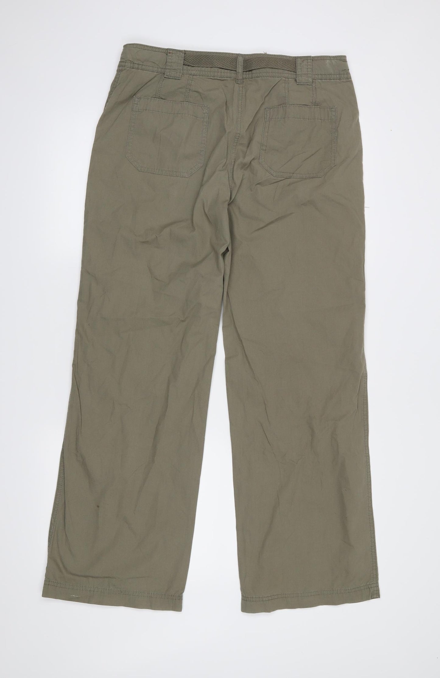 M&S Womens Green   Cargo Trousers Size 12 L30 in