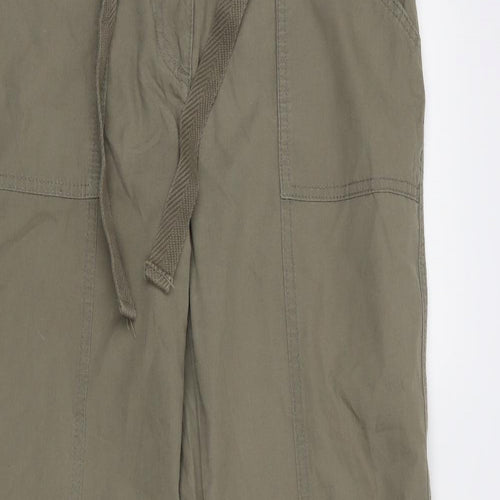 M&S Womens Green   Cargo Trousers Size 12 L30 in