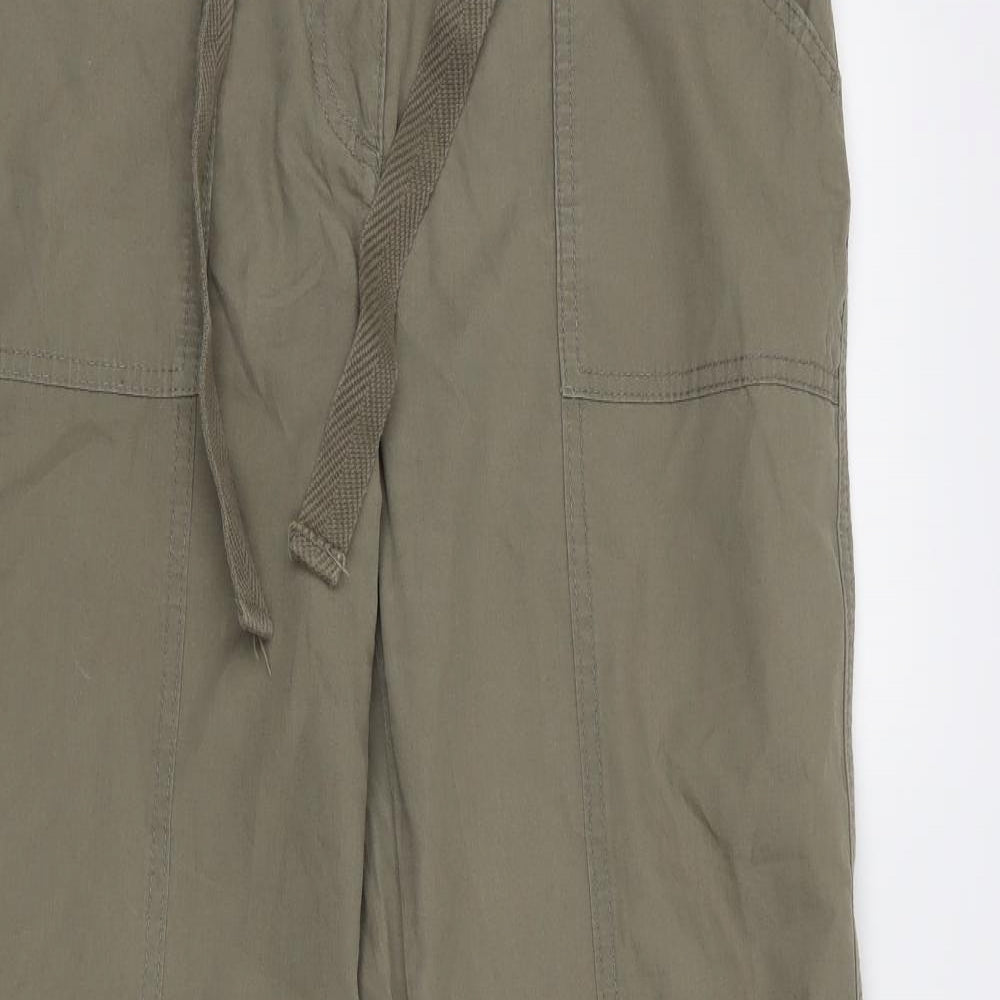 M&S Womens Green   Cargo Trousers Size 12 L30 in