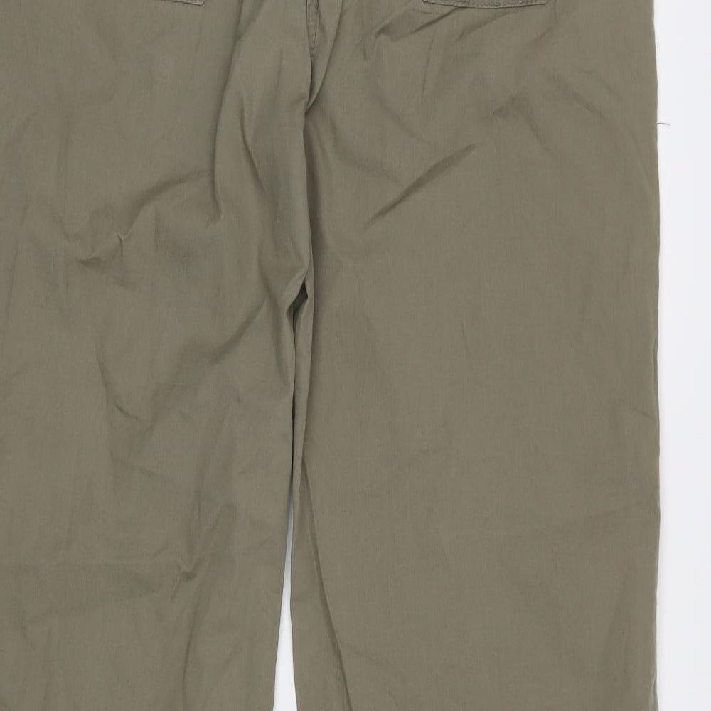 M&S Womens Green   Cargo Trousers Size 12 L30 in