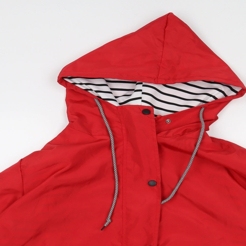 Preworn Womens Red   Rain Coat Coat Size XL