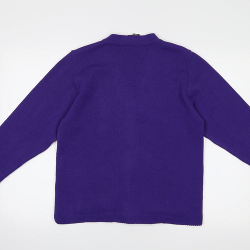 Florida Collection Womens Purple   Cardigan Jumper Size M