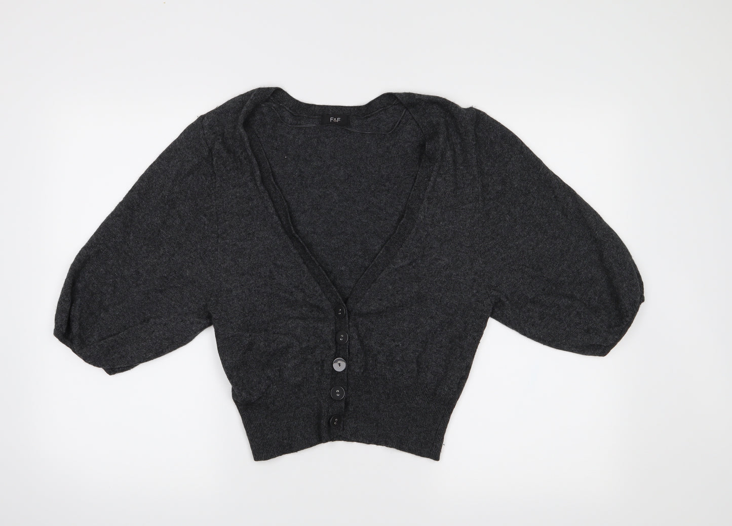 F&F Womens Grey   Cardigan Jumper Size 14