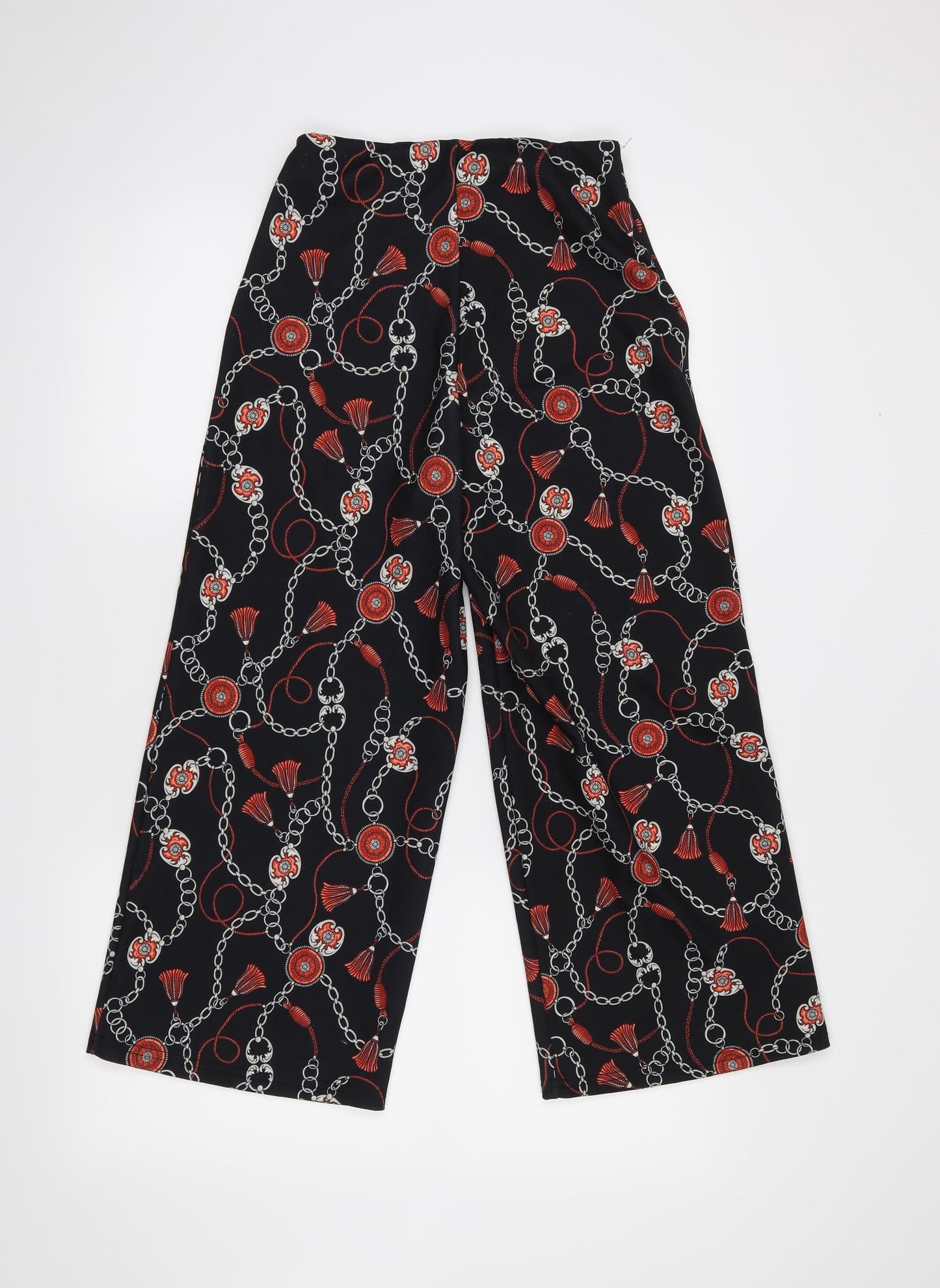 Primark Womens Black   Cropped Trousers Size 8 L22 in