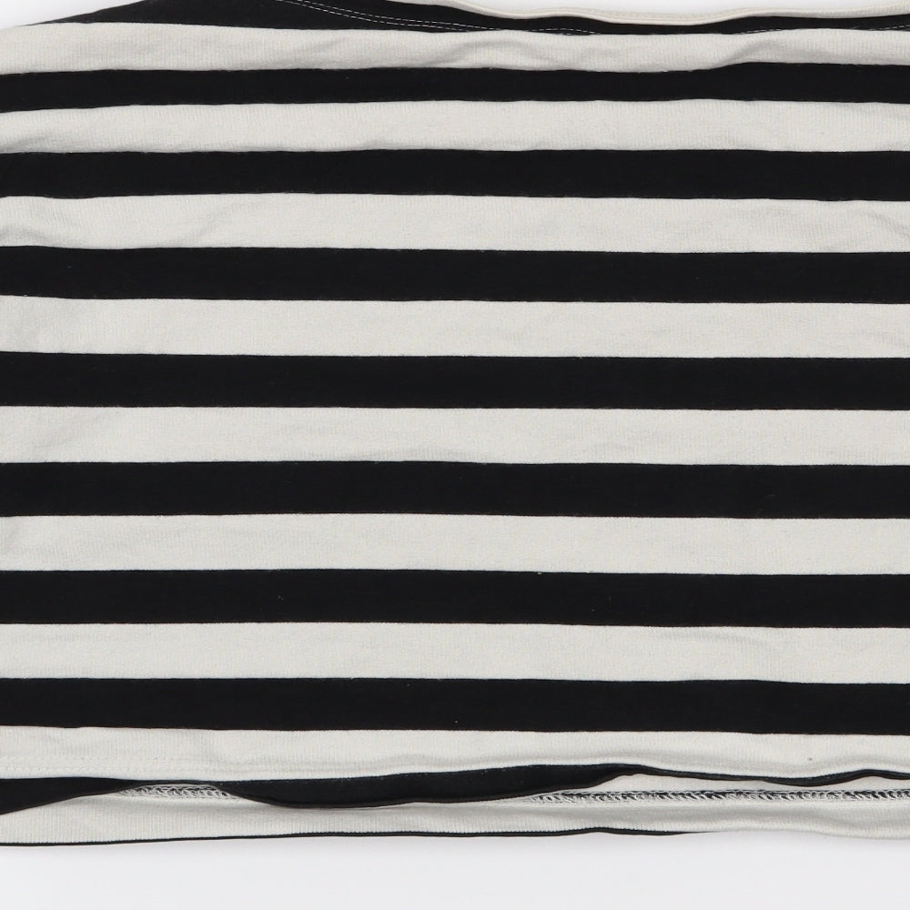 Uniqlo Womens Black Striped  Pullover Jumper Size XS  - Cropped