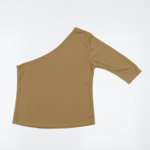 Preworn Womens Beige   Cropped Blouse Size L