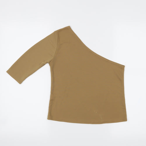Preworn Womens Beige   Cropped Blouse Size L
