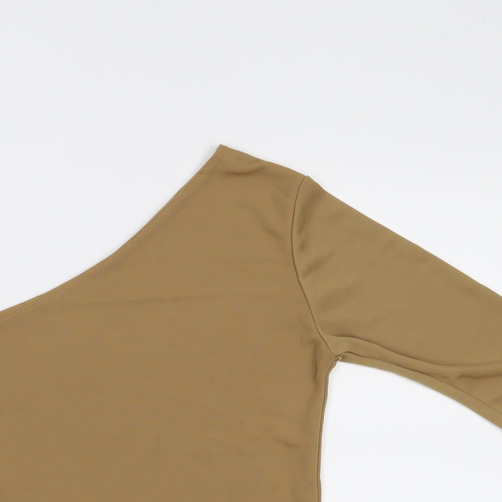 Preworn Womens Beige   Cropped Blouse Size L
