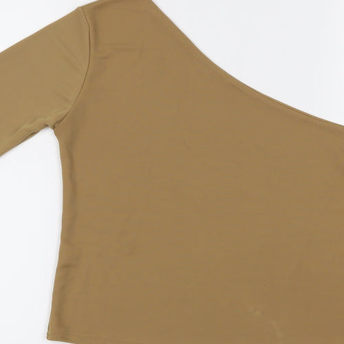 Preworn Womens Beige   Cropped Blouse Size L