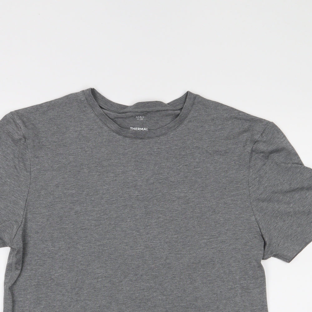 M&S Mens Grey    T-Shirt Size M