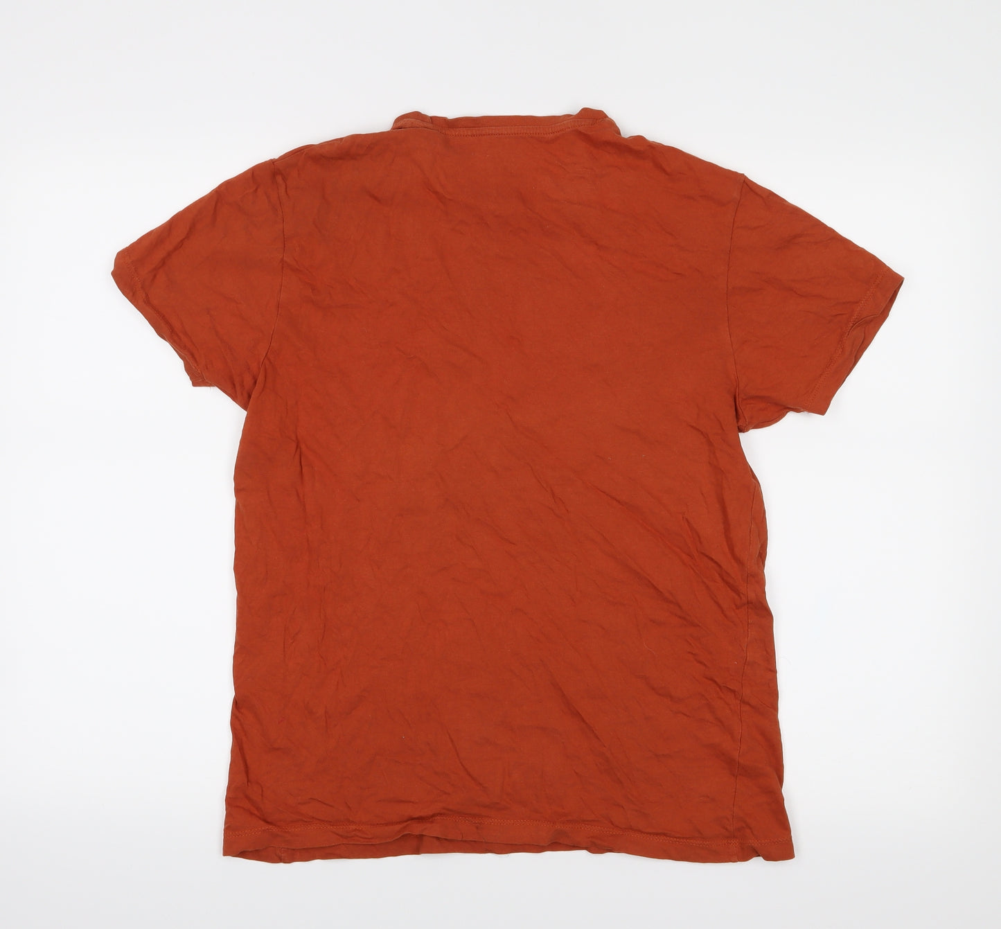 Cedar Wood State Mens Orange    T-Shirt Size M