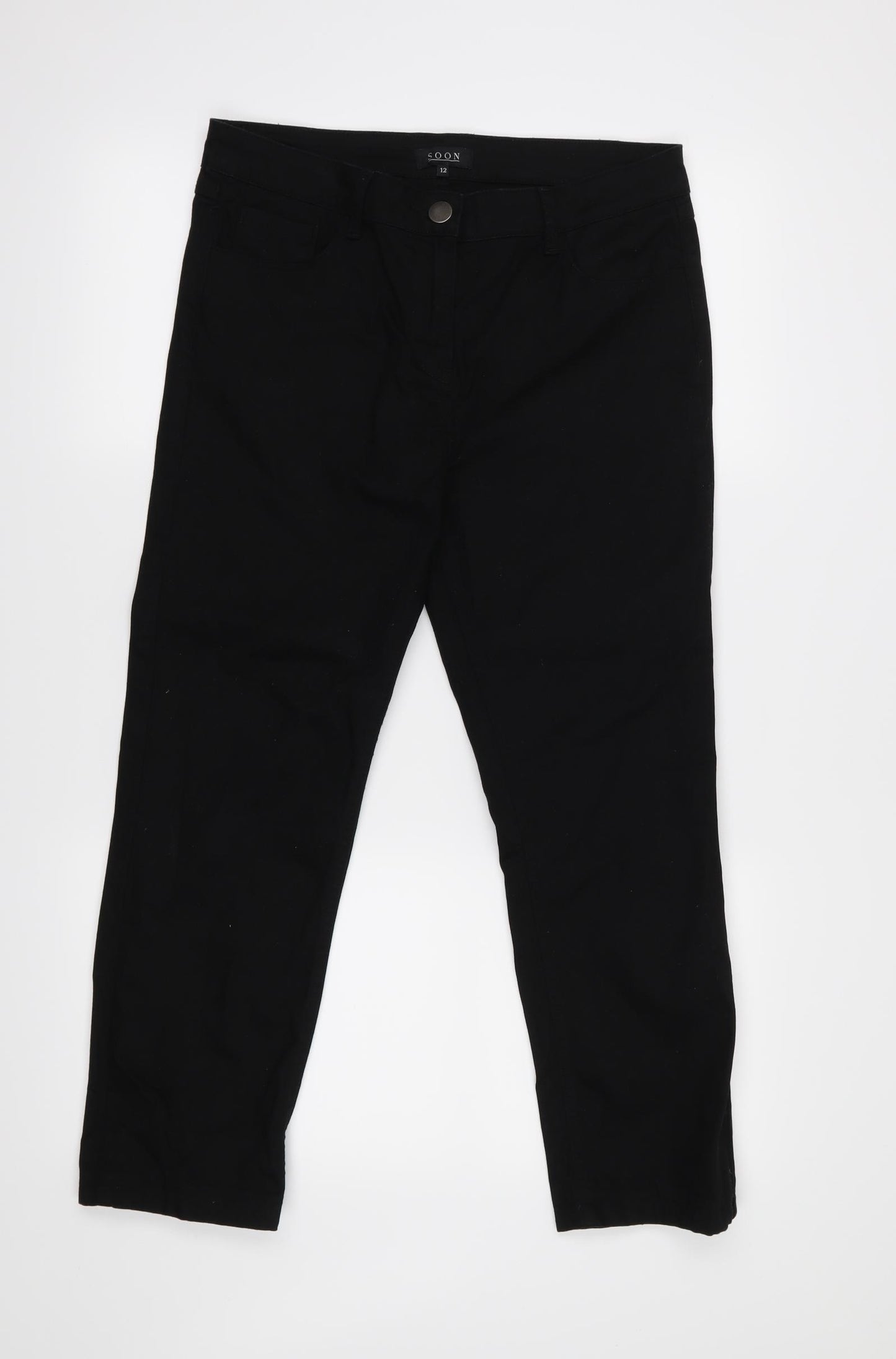 Soon Womens Black   Straight Jeans Size 12 L24 in