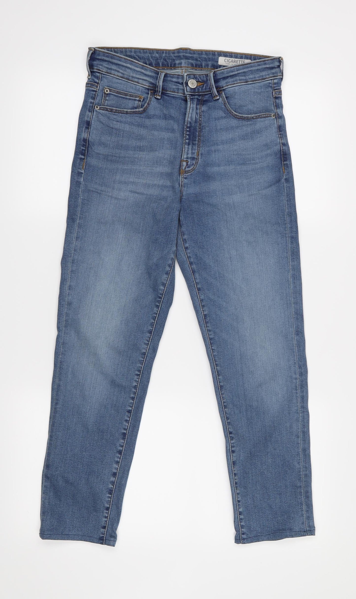 M&S Womens Blue   Straight Jeans Size 10 L24 in