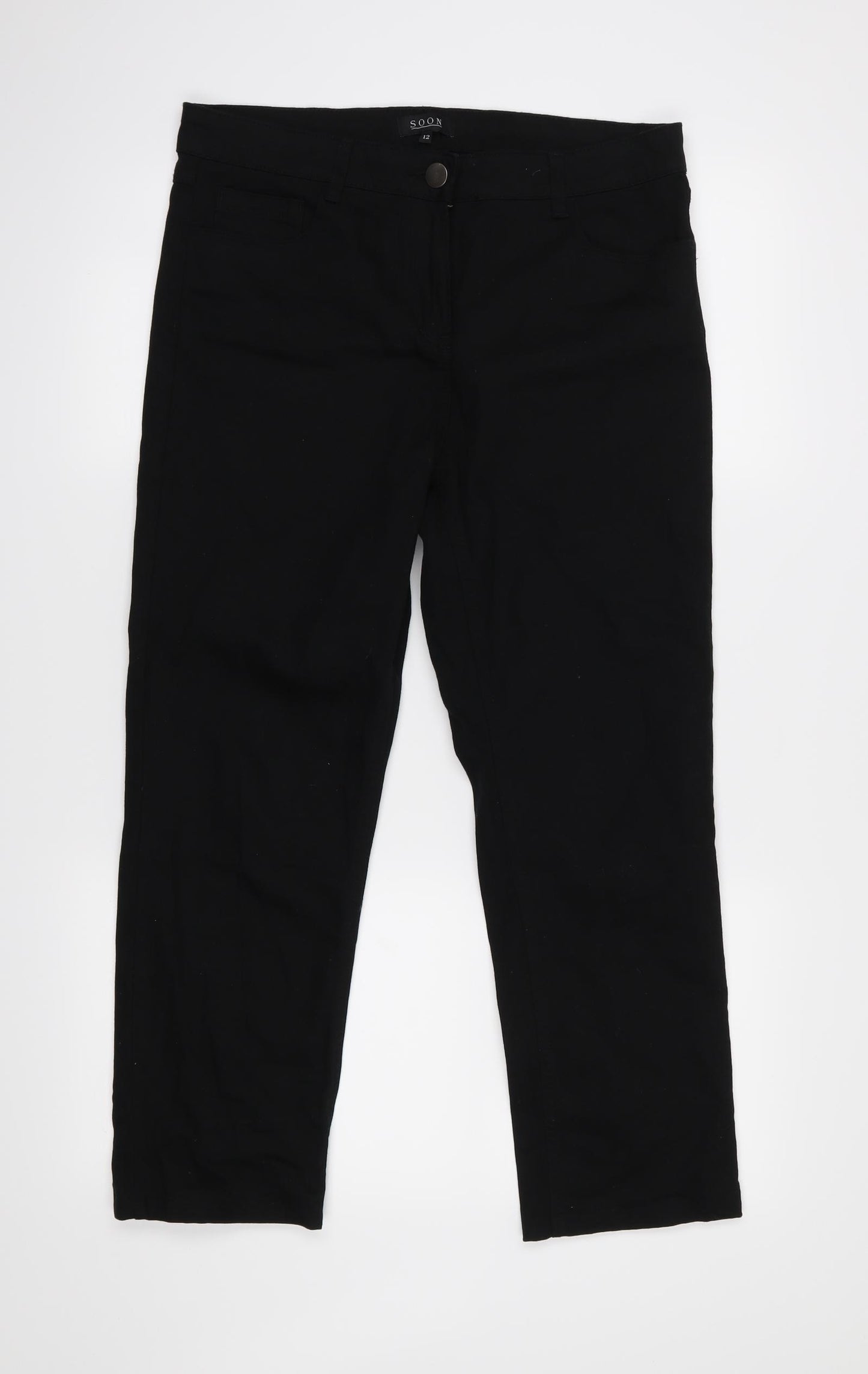 Soon Womens Black   Straight Jeans Size 12 L24 in