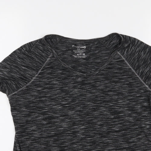 pure + simple Womens Grey   Basic T-Shirt Size S