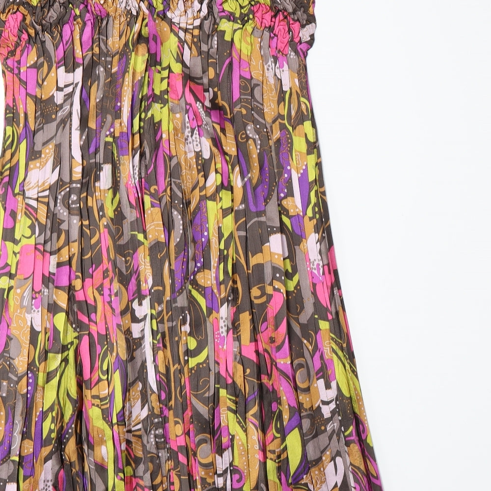 EAST Womens Multicoloured Paisley  Pleated Skirt Size 18