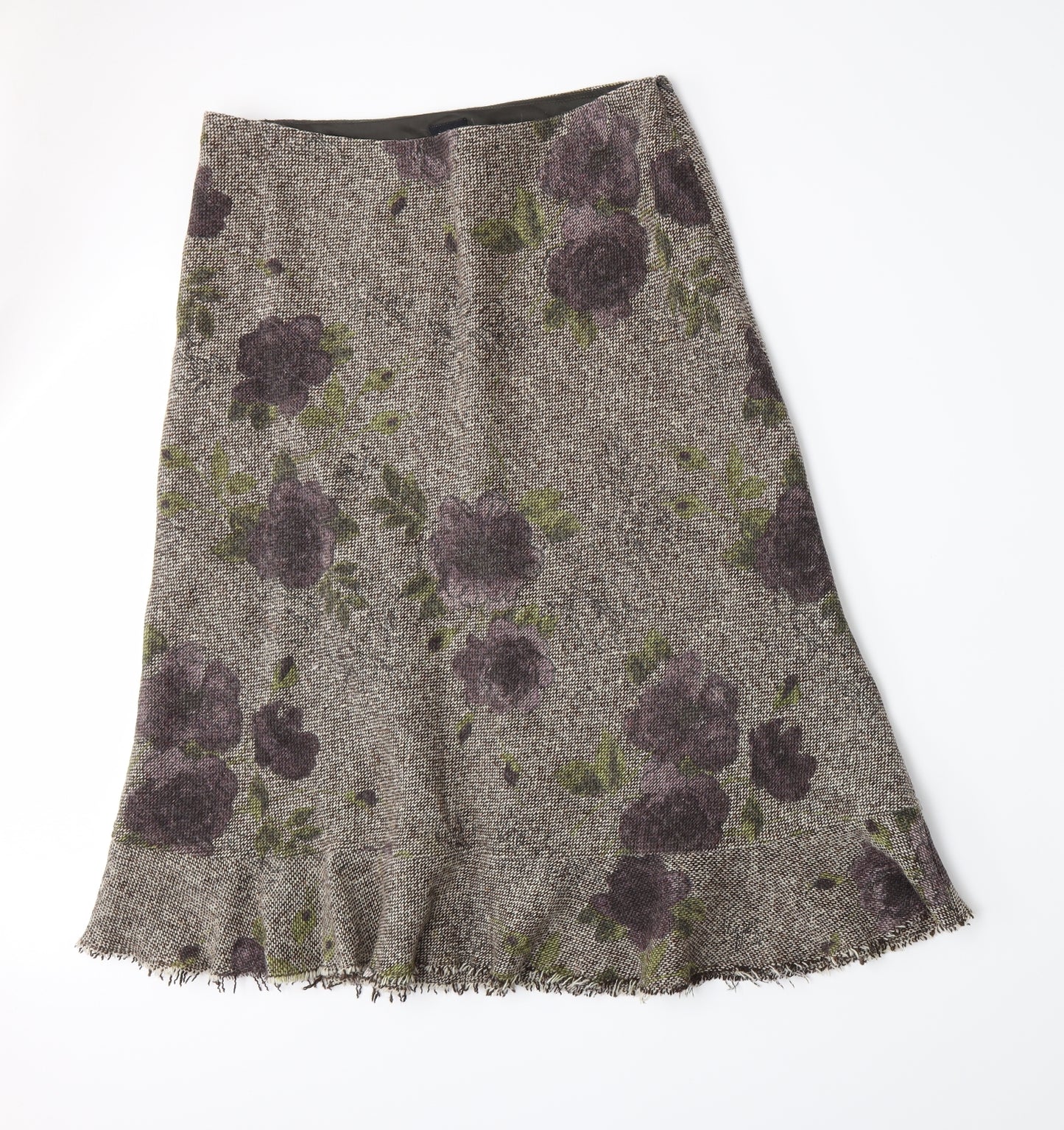 Hobbs Womens Beige Floral  Flare Skirt Size 16