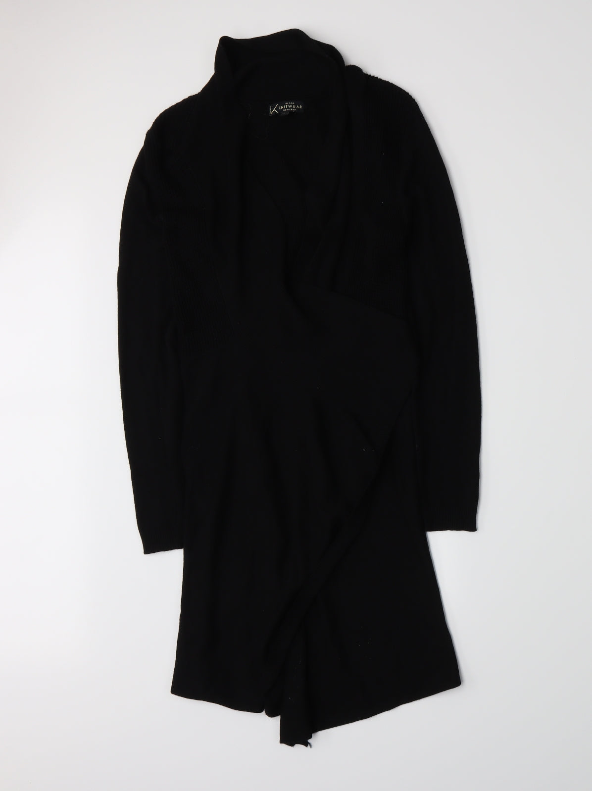 New Look Womens Black  Knit Cardigan Jumper Size 8
