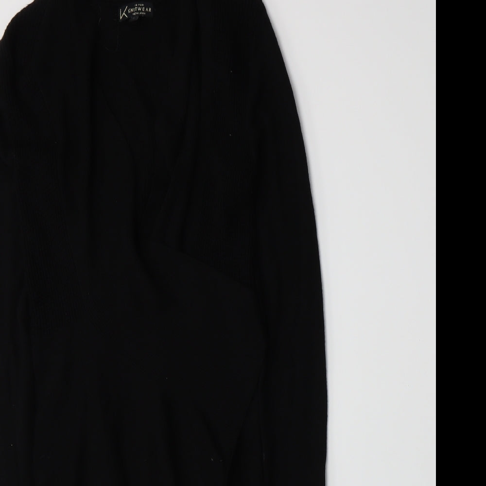 New Look Womens Black  Knit Cardigan Jumper Size 8