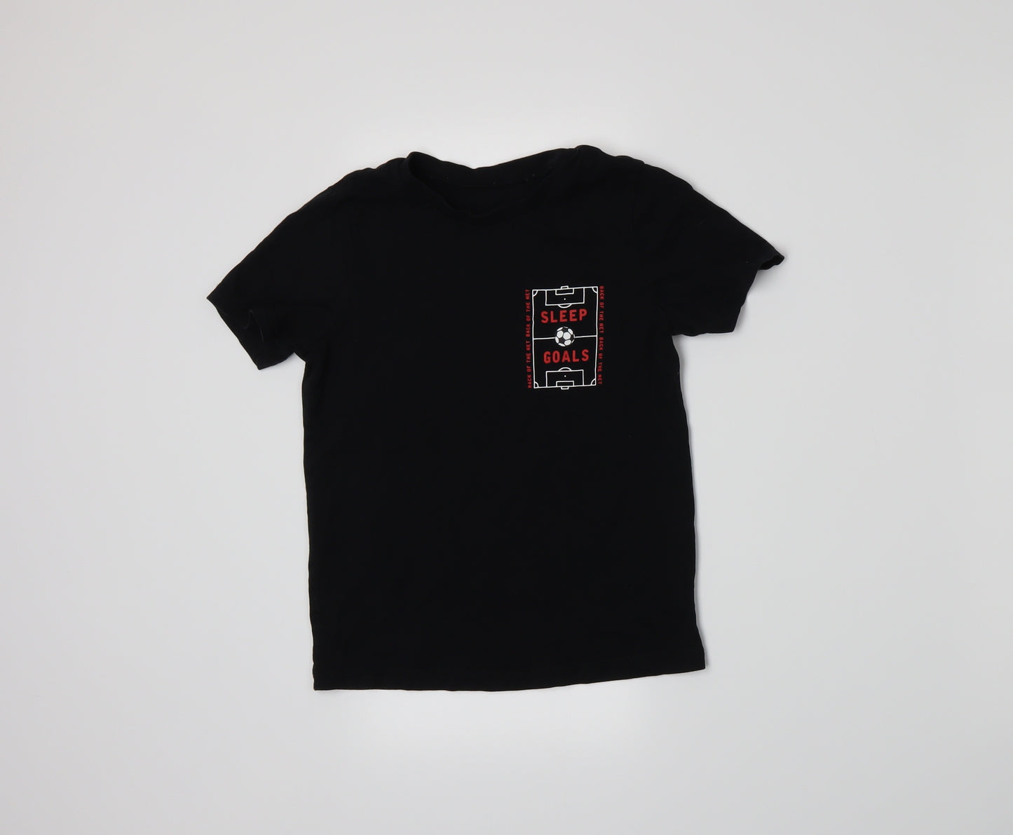 George Boys Black  Jersey Basic T-Shirt Size 7-8 Years