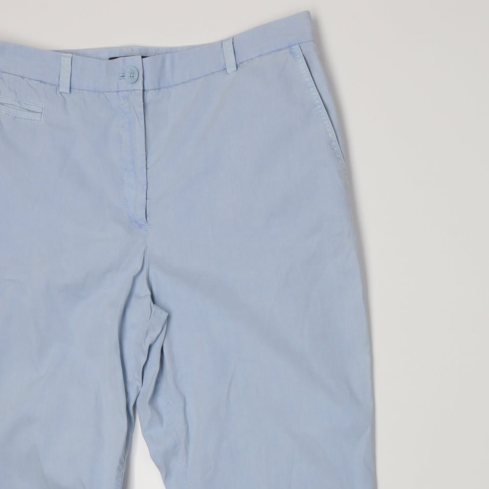 Marks and Spencer Womens Blue   Chino Shorts Size 16