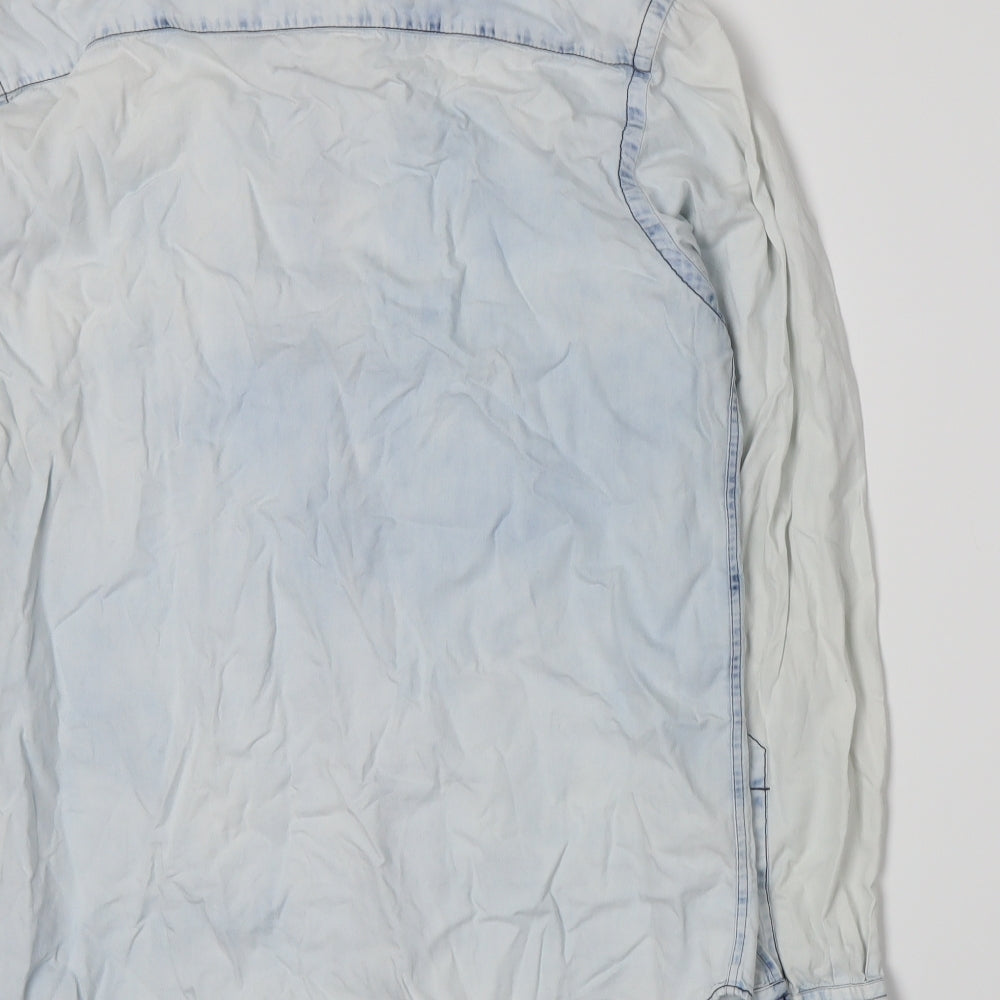 Foxton Mens Blue    Button-Up Size M