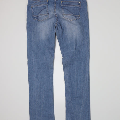YESYES Womens Blue  Denim Bootcut Jeans Size 12 L30 in