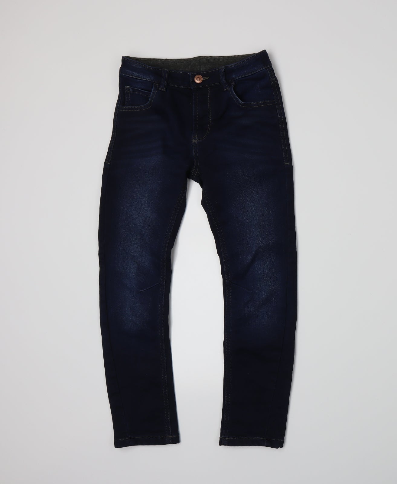 George Boys Blue  Damask Skinny Jeans Size 7-8 Years