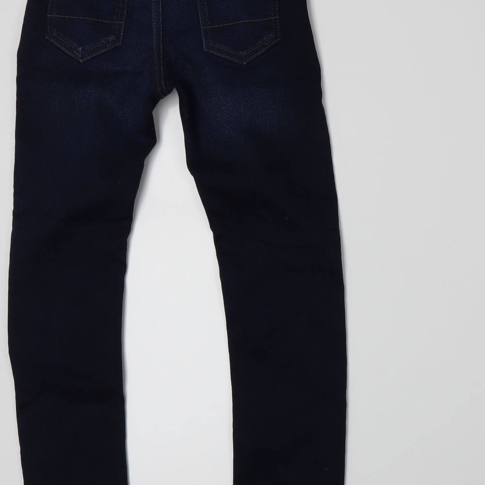 George Boys Blue  Damask Skinny Jeans Size 7-8 Years