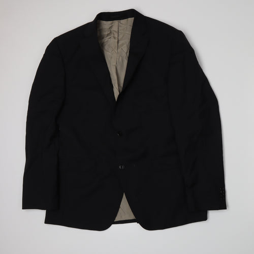ROY ROBSON Mens Black   Jacket Suit Jacket Size L