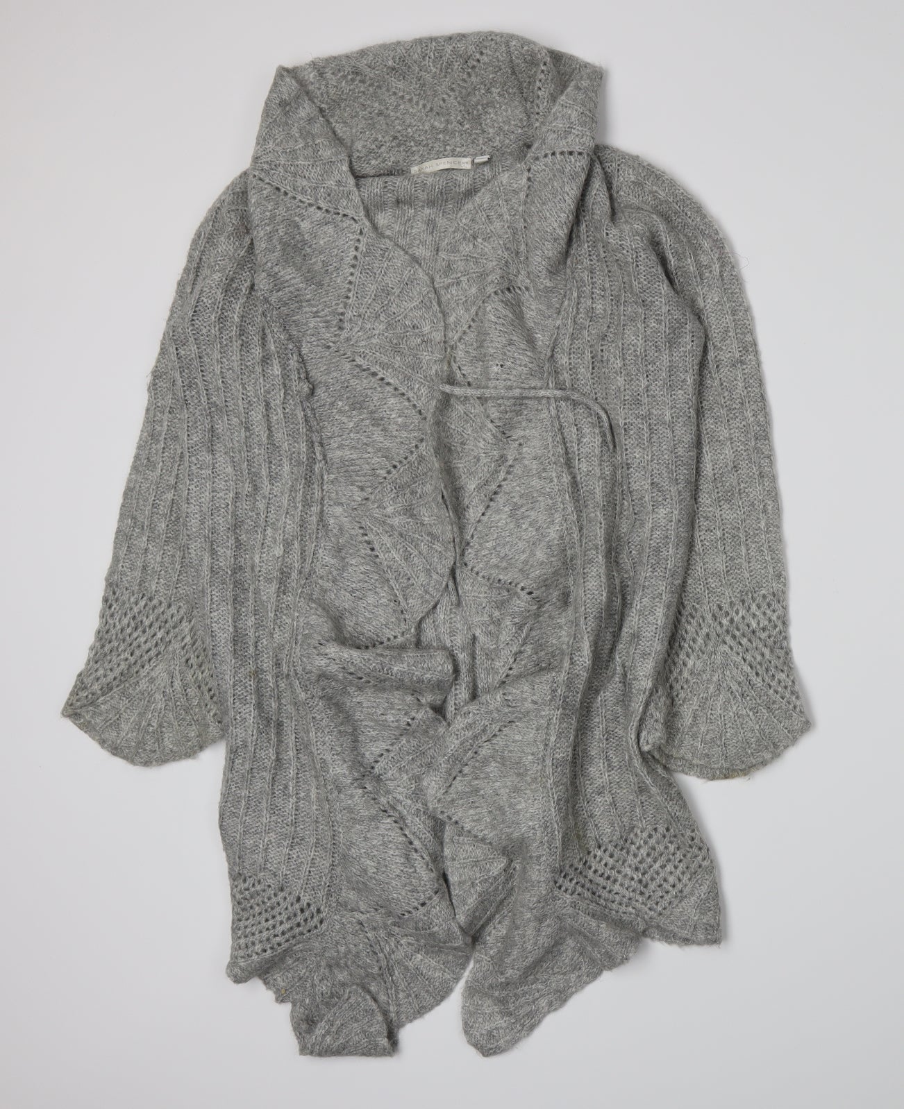 Sarah Spencer Womens Grey  Knit Cardigan Jumper Size 10