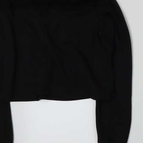 Missguided Womens Black  Jersey Pullover Sweatshirt Size 12