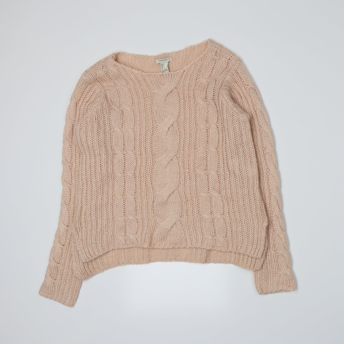 FOREVER 21 Womens Pink  Knit Pullover Jumper Size S