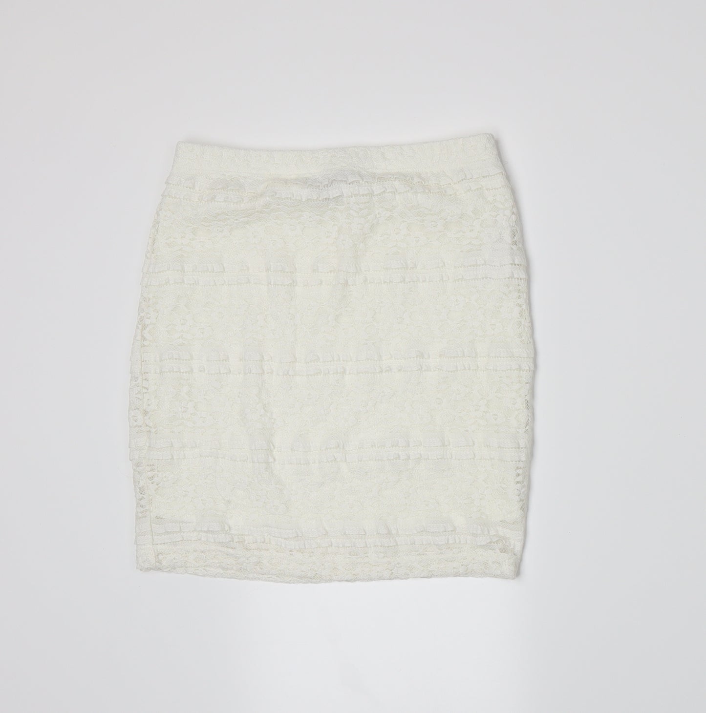 FOREVER 21 Womens White   A-Line Skirt Size S